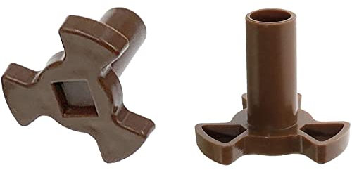 Lot de 2 coupleurs de plateau tournant pour four à micro-ondes avec port en D - Hauteur du rouleau : 24 mm