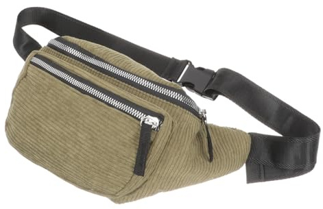 VALICLUD Velours Bauchtasche GrüN Verstellbare Fanny Pack FüR Damen Und Herren Ideal FüR Reisen Joggen Und Outdoor AktivitäTen 33X13X4Cm
