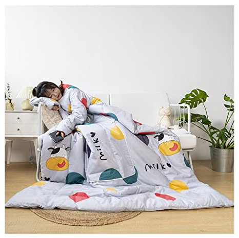 tragbare steppdecke mit ärmeln Tragbare Decke Mit Ärmeln, Faule Steppdecke, Winddichtes Cape, Funktionelle TV-Decke Zum Schlafen, Arbeiten, Autofahren, Fernsehen, Spielen (Size : 120x155cm)