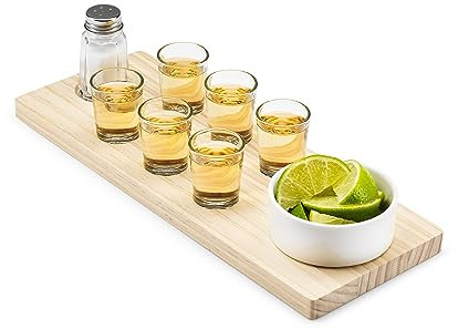 #winning Connoisseur Creations Complete Tequila Slammers Serving Set with Glasses & Board