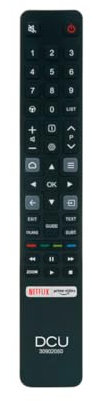 DCU TECNOLOGIC - Télécommande Universelle pour TV TCL - Bouton pour Netflix Video - Distance : 8 mètres