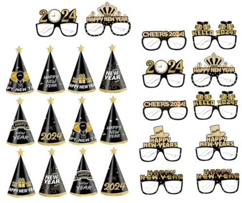 Amosfun Sonnenbrillen Party Silvester Brille Partybrille Silvester Requisiten Für Silvesterparty Dekorative Brillen Für Neujahr