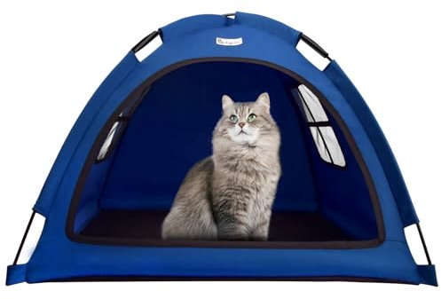 Tenda da esterni per cani e gatti di piccola taglia, impermeabile, lavabile e multiuso, ideale per gatti, cani e conigli, colore: blu navy