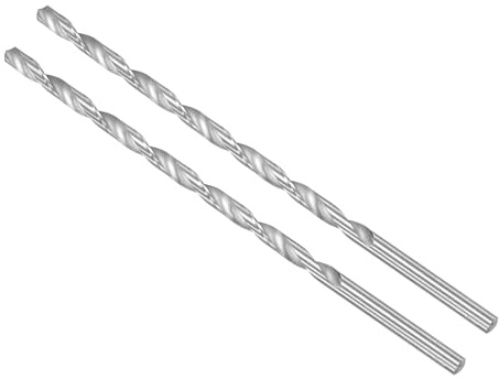CoCud Extra lange Hochgeschwindigkeitsstahl-Spiralbohrer, Durchmesser 6,8 mm, Länge 200 mm, gerader Spiralbohrer - (Anwendungen: für Metall, Holz, Kunststoff, Aluminium), 2 Stück