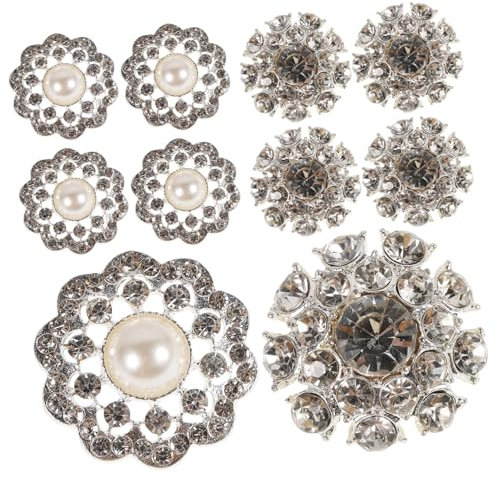 SHINEOFI 10stücke Elegante Strass Knöpfe Aus Stabilem Metall Blumenförmig Leicht Zum Nähen Und Basteln Vielseitig Für Kleider Pullover Anzüge Diy Bekleidungsaccessoire Handwaschbeständig