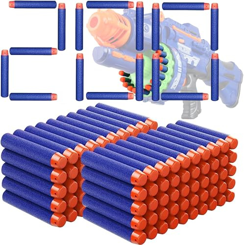 XFLYP 200 Pfeile Darts für Nerf Zubehör, 7.5cm Ersatzpfeile Munition Foam Darts kompatibel mit Nerf Hasbro Fortnite, Darts für N-Strike Elite Blasters Series für Zielpraxis