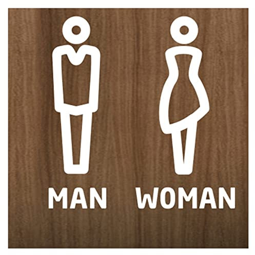 LXYDPZ Acryl-Badezimmerschild für Herren und Damen, modernes Toilettenschild, Badezimmer-Türschilder, WC-Schilder, Business-Badezimmerbeschilderung, 17 cm (weiße Toilette) (weiß, Unisex)