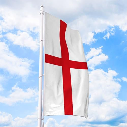 England Flagge 150 x 600 cm - für Fahnenmast, Englandfahne aus reißfestem Fahnen-Polyester-Stoff, Hissfahne Hochformat wetterfest und UV-beständig