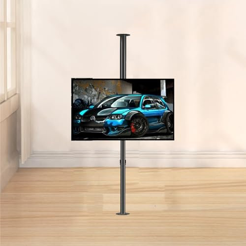 QICBYING Neigbar 360 Grad Drehbar Fernsehtisch - LCD TV 360 Grad Drehbarer Rahmen, Bodenständer Trennwand Drehbares Gestell, TV-Schrank Drehbare Basis, LCD-TV-Trennwandhalterung(Size:850-1095mm)