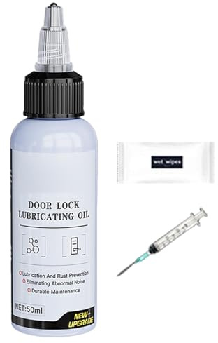Samuliy Lubrifiant pour serrure à clé,lubrifiant pour serrure, Huile de noyau de serrure de porte antivol, lubrifiant de serrure antirouille, Graisse lubrifiante polyvalente, réduction du bruit,