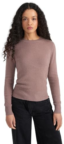Style & Republic Pull en cachemire élégant pour femme en 100 % cachemire - Votre pull en tricot douillet de qualité supérieure pour des moments élégants d'automne et d'hiver, Rose taupe., M