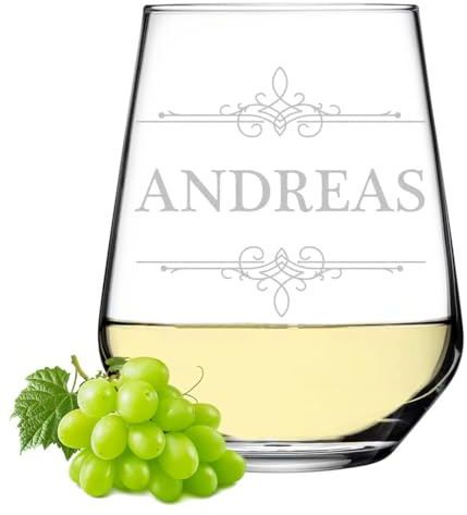 polar-effekt Weinglas 425 ml mit personalisierter Gravur - Weinkelch graviert mit Namen - Geschenke für Sie und Ihn - Geschenkidee für Weinliebhaber - BPA-Frei
