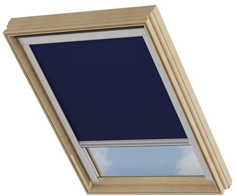 Cocoon Dachfenster Verdunkelung M06 - Kompatibel mit VELUX Dachfenstern - Dachfenster Rollo mit Hitzeschutz - Einfache Montage - Dunkelblau