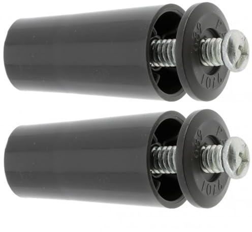 Cyclingcolors 2x Tope final de hoja de persiana cónico 40mm Ø22mm en PVC con arandela y tornillo Persiana Caja de enrollado y desenrollado Carpintería, marrón oscuro