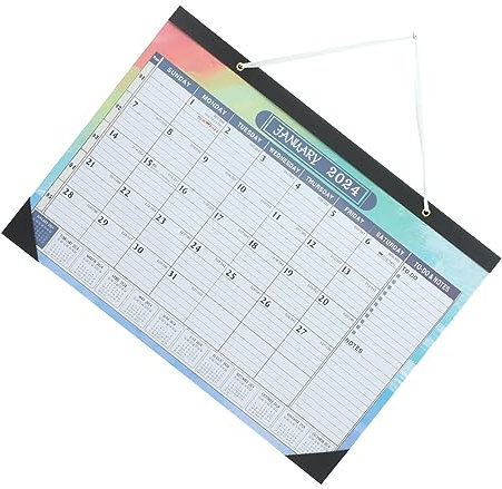 SHINEOFI Wandkalender Zum Aufhängen Mit Monatskalender Jahreswandkalender Für Zuhause Und Büro Stabiler Hängekalender Mit Klarem Druck Und Notizfeldern