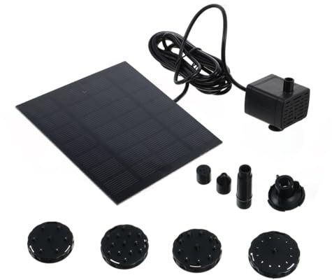 Sosoport Solarbrunnenpumpe Schwimmend Für Garten Solarwasserpumpe Mit Sprühköpfen Vogelbadbrunnenpumpe Solarbetrieben Für Teiche Und Aquarien