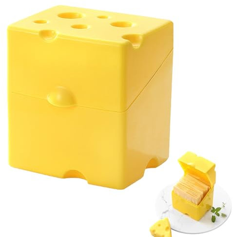 Contenitore per Formaggio a Fette Porta Formaggio da Frigorifero Formaggiera da Frigo Salva Formaggio Contenitore Formaggio per Frigo Senza BPA 10.5 x 10 x 8 CM