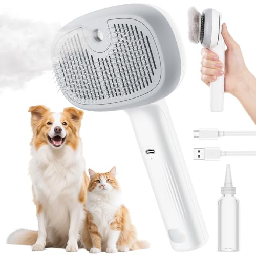 pecute Spazzola a Vapore per Gatti, Spazzola a Vapore per Cani
