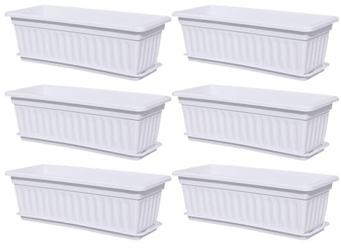 Chaies Scatola, planterbox | Fioriera per piante all'aperto – 6 fori di drenaggio integrati, accessori resistenti alle intemperie per ortaggi da giardino, balcone, cortile