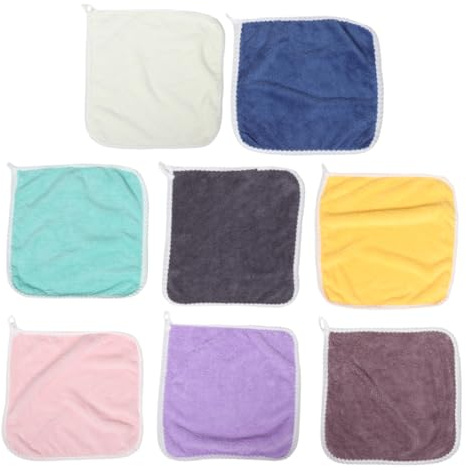FOYTOKI 8stücke Babywaschlappen Aus Flanell Mit Aufhängeschlaufen Saugfähige Gesichts Und Körperhandtücher Für Neugeborene Und Kleinkinder Waschbar Und Sanft