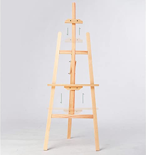 Cavalletto in Legno con Struttura a A, cavalletti Regolabili per artisti, cavalletti Pieghevoli con treppiede, Supporto per Pittura per esposizioni, mostre e Matrimoni.