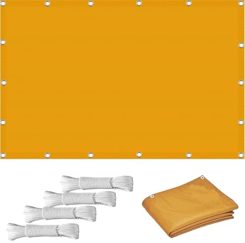 Lightweight Balcony Cladding Cover 3.1x3.5m - Waterproof, No Drilling, Durable Cold Awning, Square with Eyelets for Garden, Patio, Pergola - Orange