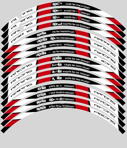 SJHYLL Pegatina Moto Adhesivo para Llanta Motocicleta Cinta Adhesiva para Rueda, Cubo, Neumático 17 Pulgadas para A&PRILIA para Tuono V4 1100 RSV4 RS4 GPR250 APR150 Pegatina Llanta