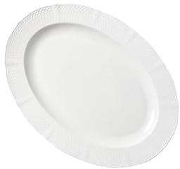 Dinner Plates 12-inch Hotel Kitchen Tableware White Porcelain Lace Plate with Different Patterns Deep Bowl Club Restaurant Creative Dish Special Cold Party Supplies(16 in)