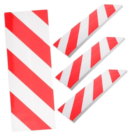 POPETPOP 4 piezas Protector de Esquinas de Pared Reflectante de Espuma de Acolchado para Columnas de Garaje Resistente Impactos Fácil Instalación Protección para Vehículos Parking y