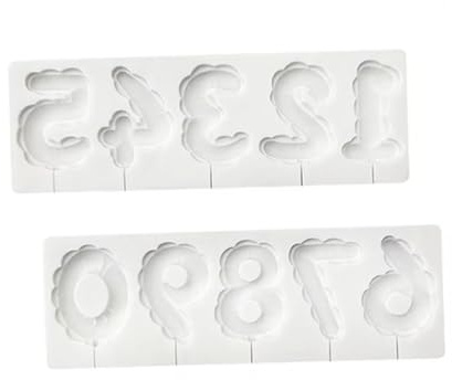 Mousses Cake Decorating Moulds Silicone Balloon Numbers Chocolate Holiday Dessert Baking Tool Non-Stick Mousse Mould Kitchen Baking Accessories