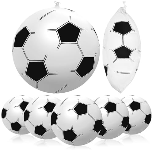 SUPVOX 6 Palloni da Calcio Gonfiabili in Pvc, Set di Giocattoli Sportivi da Calcio per Esterni e Interni, Palloni da Spiaggia per Feste e Giochi Gonfiabili in Giardino