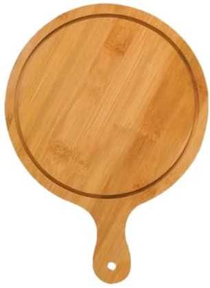 1 pieza, compatible con tabla de pizza madera redonda 10 pulgadas bandeja for hornear a mano, plato piedra for cortar pasteles, utensilios for