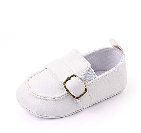 MASOCIO Blanco Zapatos Bebe Niño Primeros Pasos 12-18 Meses Mocasines Bebé Recién Nacido Moda Plano Comodas