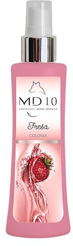 Colonia para Perros - Perfume para Perros - Duradero y Respetuoso con el pH - Apto para Todas las Razas y Edades - Sin Parabenos ni Siliconas - Fragancia de Fresa - 100ml - MD10 COLLECTION