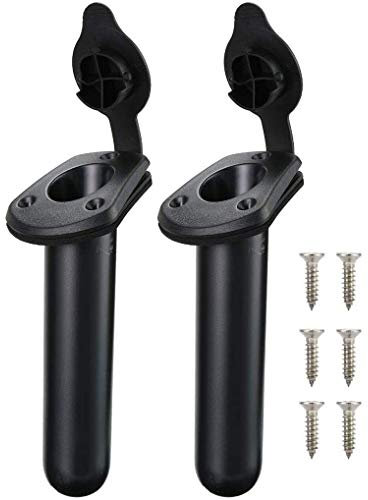 POFET 2 supporti per kayak in plastica per montaggio a filo e copertura per canna da pesca, attrezzatura da pesca, accessori per kayak, canoa, barca, montaggio laterale, maniglie per il trasporto