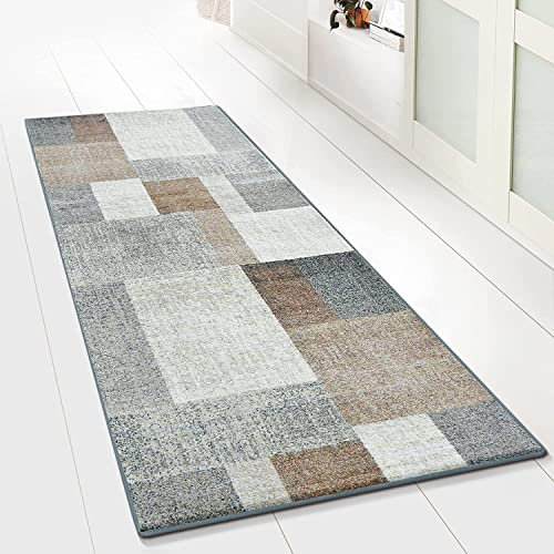 Floordirekt Teppich-Läufer Lucano 80 x 150 cm, Braun - Moderner Wohnteppich für Flur, Küche, Schlafzimmer - Meterware - rutschfest, robust & pflegeleicht