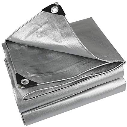 DGLIYJ- Abdeckplanen Silber Reflektierend Verdickt Staubdicht Regenschutz Plane PE Multifunktionale Wärmedämmung Kunststoff Plane (160g / ㎡)(Size:3x3m)