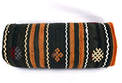 Kelim Nackenrolle 20x50 cm Handgefertigt Kissenbezüge Türkisch Lendenkissen Dekorative Kissenhülle Dekokissen Zierkissen Sofakissen Teppiche Ethnische Kilim Kissenbezug code 4318