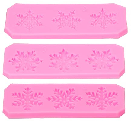 Schneeflocken-Schokoladenformen, Schnee-Silikon-Form kein viskoses Design Hochtemperaturbeständig für DIY für Schokolade für Kuchendekoration