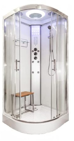Vidalux SS80 Hydro Shower Cabin Enclosure 800 x 800 - White
