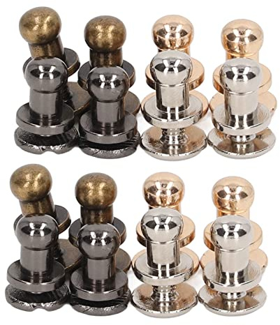 Leathercraft Nieten, 40-Teiliges Set 4 Farbige Ledernieten 7 X 5 Mm Metallnieten FüR Lederhandwerksreparaturen Dekoration