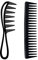 Yoezuo 2 Pezzi Pettine a Denti Larghi, Pettini a Denti di Squalo, Pettine Olio Vintage, Pettine per Capelli Ricci Comb Afro, Pettini Styling, Pettine Antistatico
