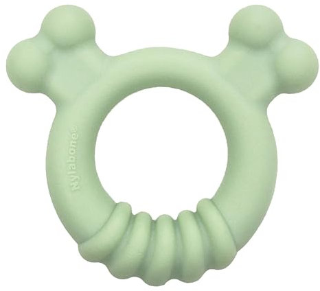Nylabone Sensory Material Soothing Puppy Chew Toy Ring, Toys for Teething Puppies, Chicken Flavor, Small - Up to 25 lbs, 1 Count