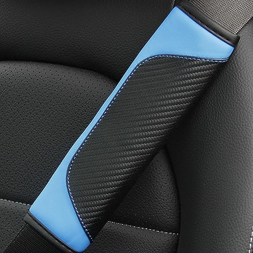 REROM 2 Stück Sicherheitsgurt-Abdeckung für Cupra Ateca/Born/Formentor/Leon/TCR/E-TCR, Gute Qualität Auto Sicherheits Gurtpolster,- Blue
