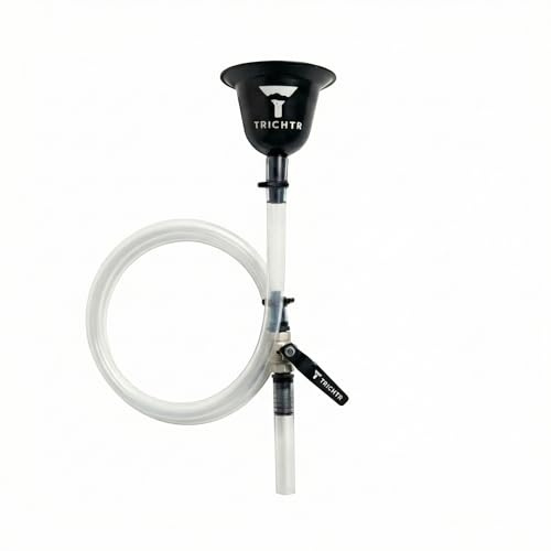 TRICHTR® Striker – Premium Bierbong & Biertrichter mit Edelstahl-Kugelhahn – Beer Bong für JGA, Festivals & Partys – 1L Fassungsvermögen – Hochwertige Verarbeitung & Perfekter Durchfluss