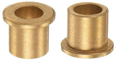 QUARKZMAN 2Stk Flansch Gleitlager Hülse Sinterbronze Buchsen 14x20x20mm | Selbstschmierende Lager mit 26x3mm Flansch Niedrigem Reibungskoeffizienten für Elektromotoren, 3D-Drucker, Maschinenbau