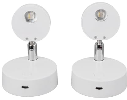 Acouto LED-Strahlerhler, Wiederaufladbare Bilderleuchten, RGB-Schrankstrahler, 13 Farben, Mini-Vitrinenleuchte, RGB, Drehbare Wandleuchte für Zuhause, Wohnung, Schlafzimmer