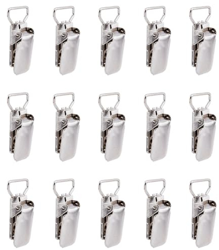 SUPERFINDINGS 15 Stück Robuste Eisen Teppichklammern Platin Metallklammer Zum Aufhängen von Teppichen 42x23mm Wandklammern Teppichgreifer Robuste Klammern Für Wandteppich Handtuch Schal