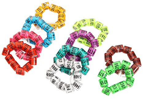 Yardwe 100 Stücke Taubenfußringe Usa Brieftauben Vogelbeinbänder Taubenmarkierungen Identifikationsbeinbänder Zufällige Farbe