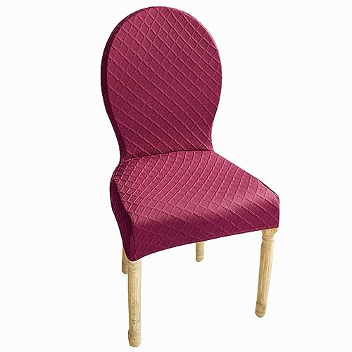 Mswborml Köper Stuhlhusse Stretch Universal Stuhlüberzug Stuhlbezug Husse 4er 2er Set, Stretch Stuhlhussen Runde Rückenlehne, Moderne Ohne Armlehne Stuhlschonbezug Stuhl Abdeckung Waschbar,A,4PCS